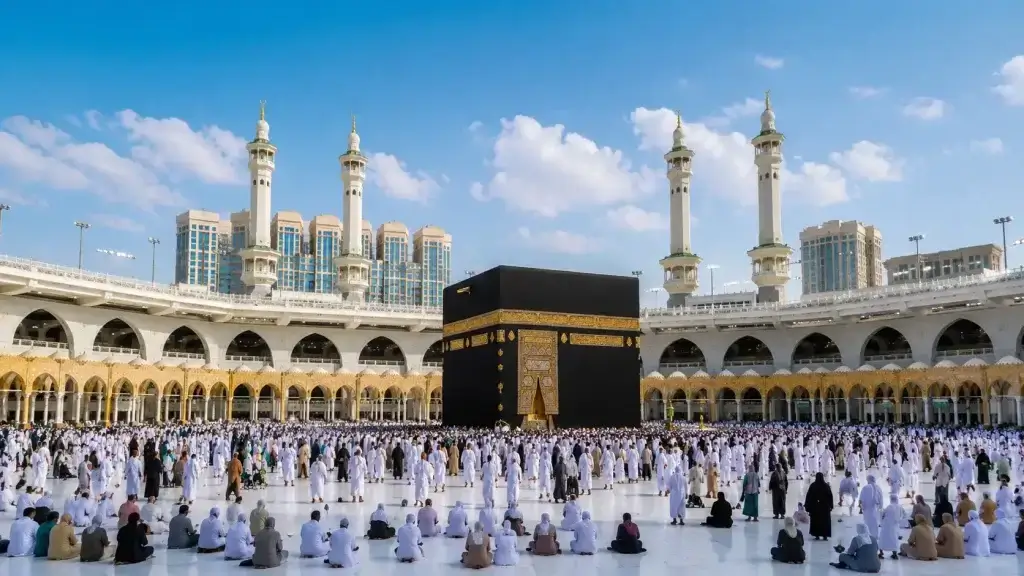 Jamaah umroh di Masjidil Haram Makkah